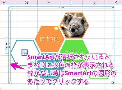 SmartArtの選択時