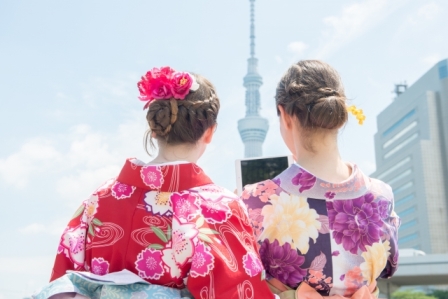 浴衣に合うミディアムヘアの髪型と簡単アレンジ 黒髪に合う浴衣と髪型 思いだし にっき